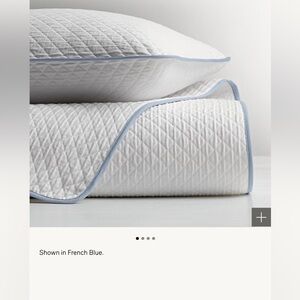 Restoration Hardware Diamond Washed Matelasse Toddler Coverlet in French Blue